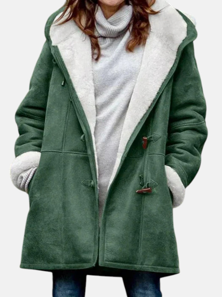 Salma™ | Cozy Fleece-Lined Toggle-Front Duffle Coat