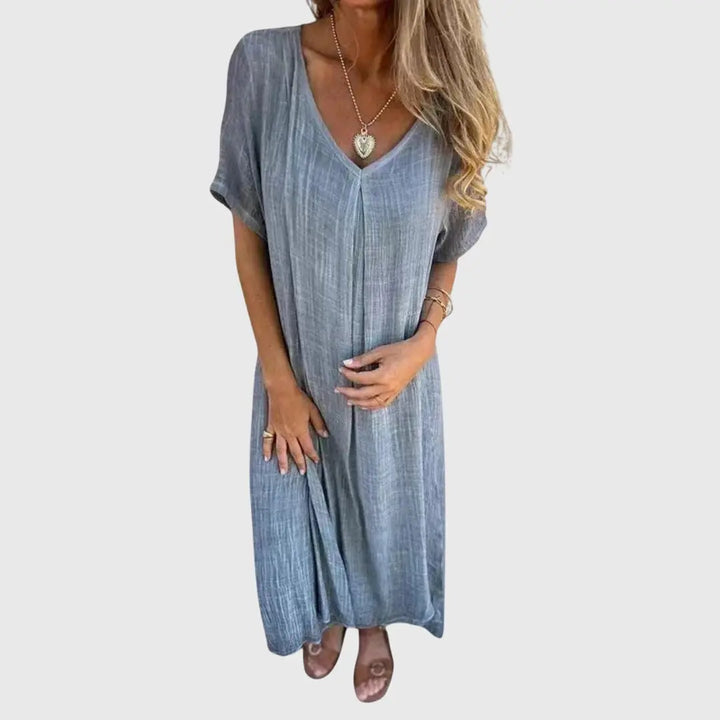 Fiona™ – Elegant Lightweight V-Neck Dress Clara Monroe
