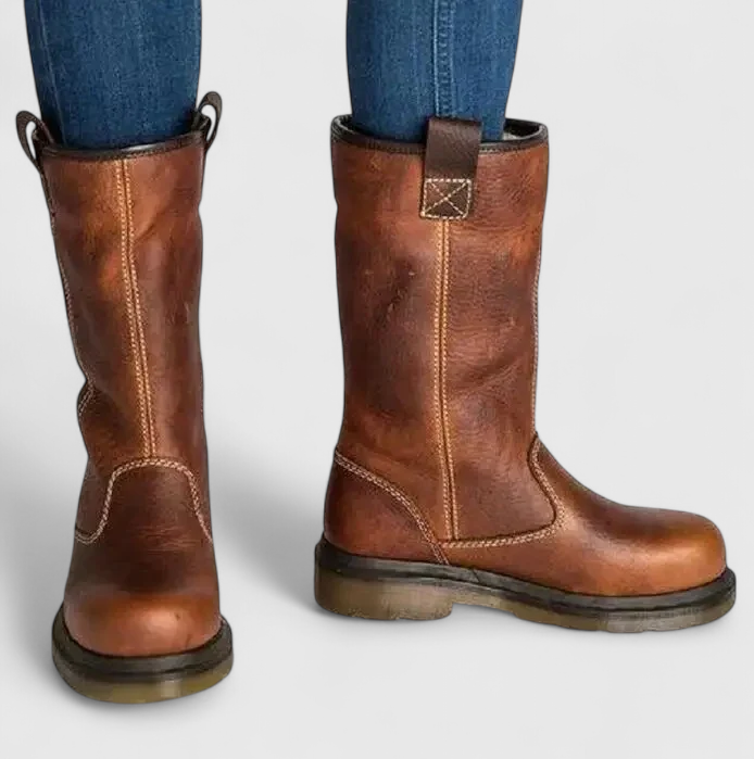 Shareen - Faux Leather Winter Boots Clara Monroe