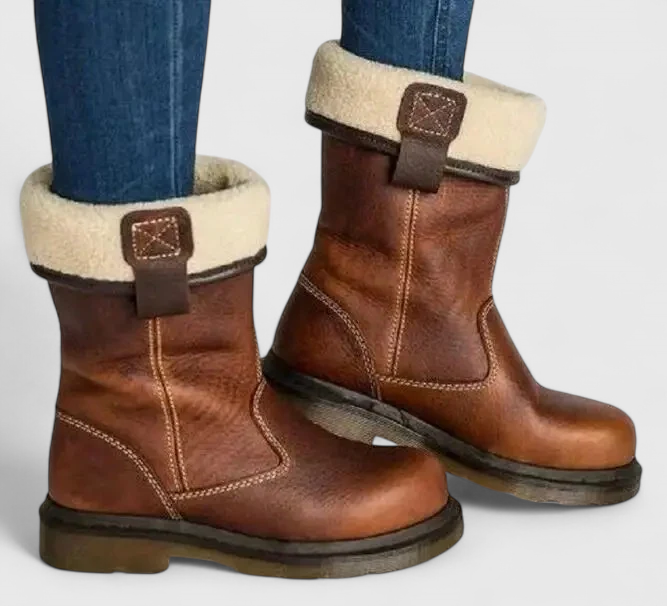 Shareen - Faux Leather Winter Boots Clara Monroe