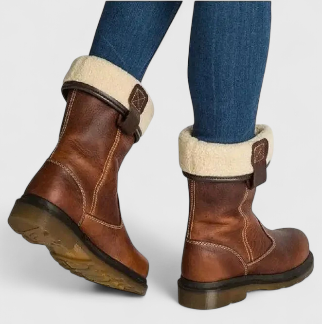 Shareen - Faux Leather Winter Boots Clara Monroe