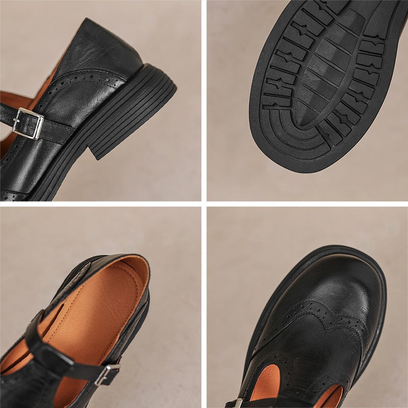 Vina | Leather Mary Janes