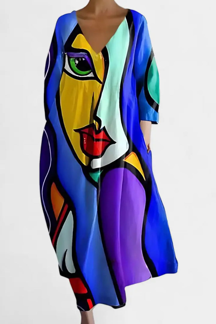 Isalinde | Comfortable V-neck Dress Clara Monroe