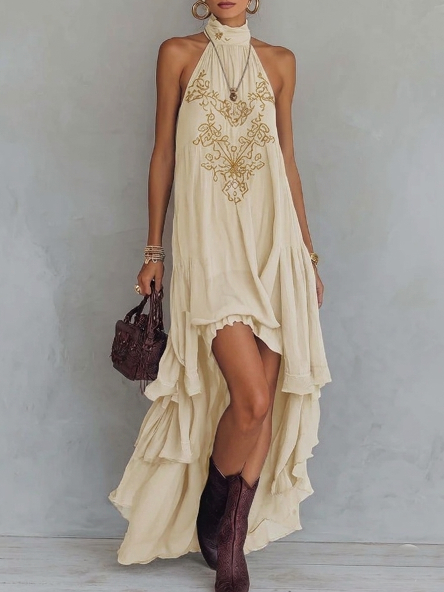 Zahara | Embroidered Maxi Dress