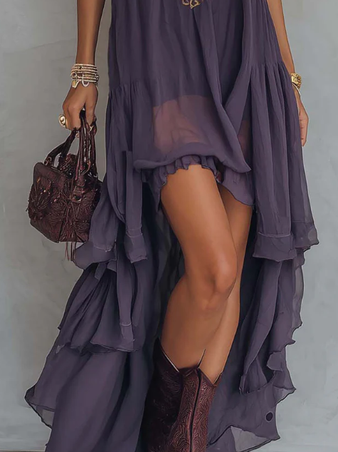 Zahara | Embroidered Maxi Dress
