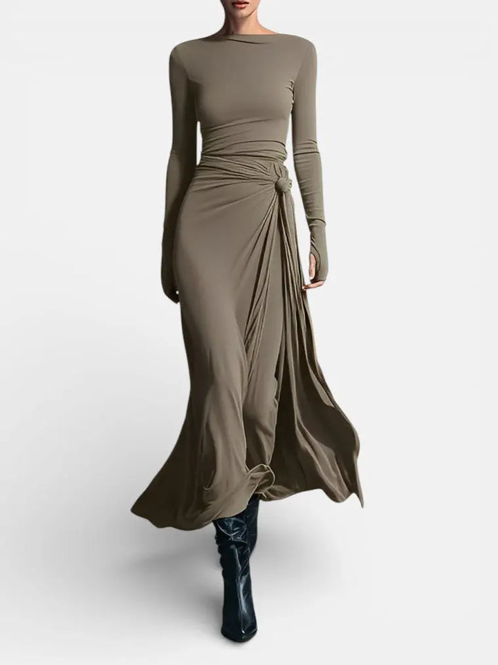 Naiara ❘ Maxi dress with side knot Clara Monroe