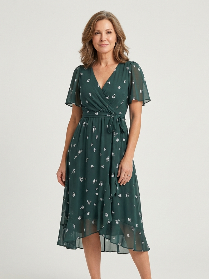Zafrina | Abstract Pattern Midi Dress Local Neighbours Sedona