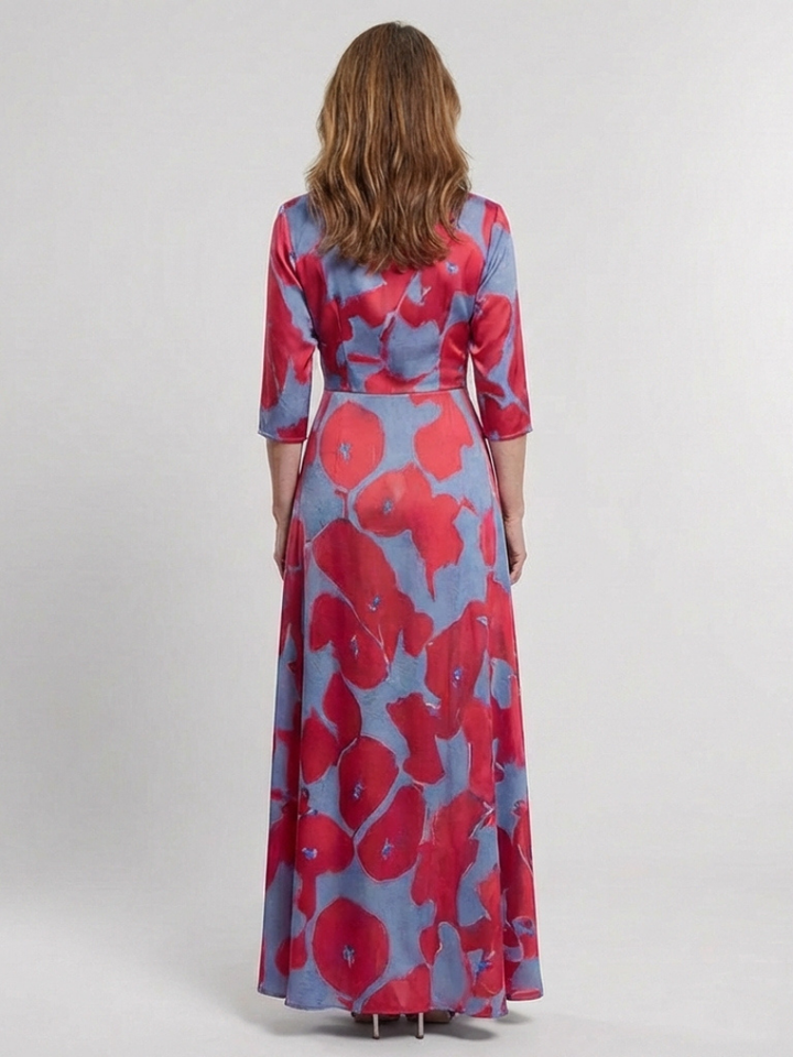 Danielle | Three Quarter Sleeve V Neck Floral Maxi Dress Local Neighbours Sedona