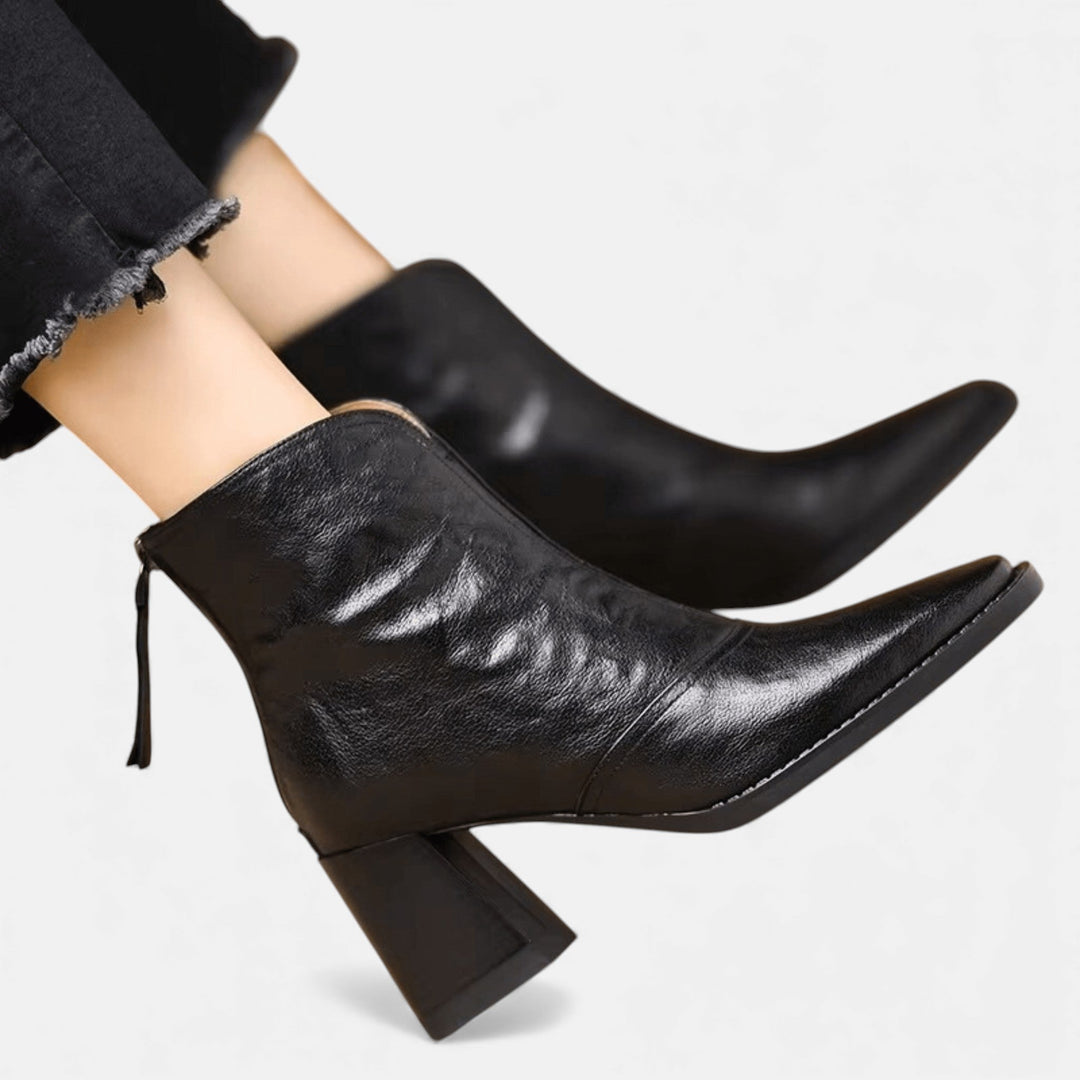 Claudia | Luxury Ankle Boots with Mid Heel Clara Monroe