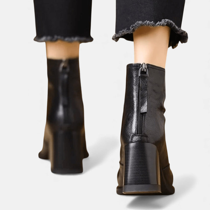 Claudia | Luxury Ankle Boots with Mid Heel Clara Monroe
