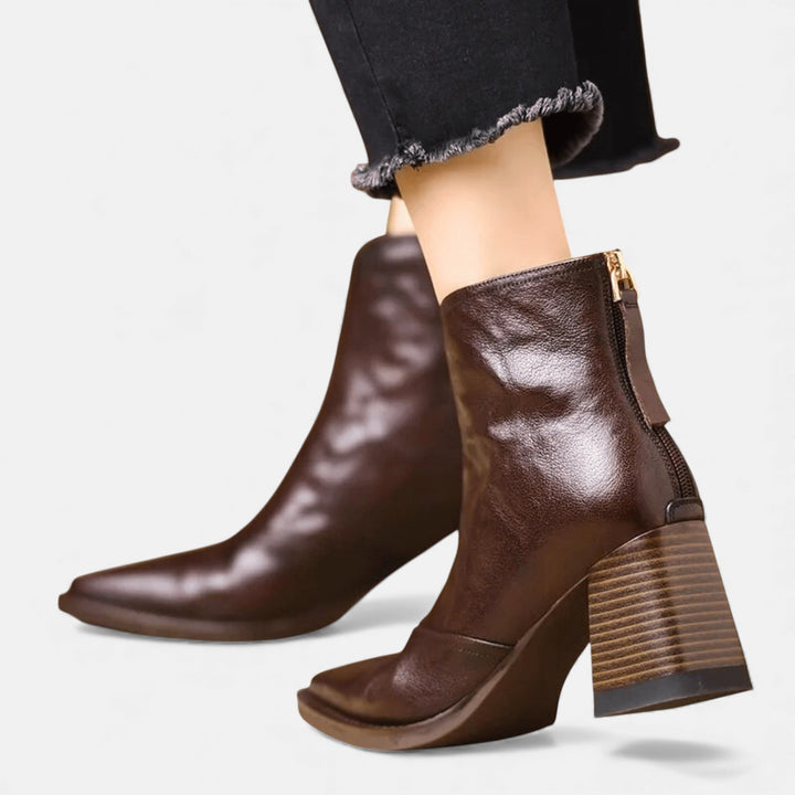 Claudia | Luxury Ankle Boots with Mid Heel Clara Monroe